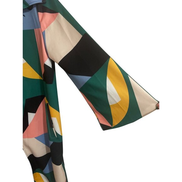 Womens Geometric Print Urban Coat Size M City  Art to Wear - Picture 5 of 8